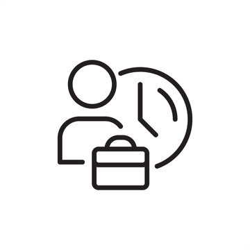 Contingent workforce icon symbolizing temporary labor, gig economy workers, and contract staffing, representing freelance personnel, project-based hiring, flexible labor market, and time-bound roles.