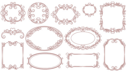 Elegant ornate frames for creative design and decoration