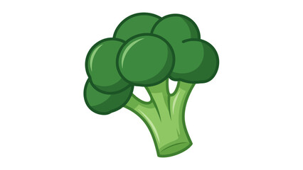 Fresh green broccoli vegetable plant design isolated on white background as a nature symbol of growth and ecology illustration