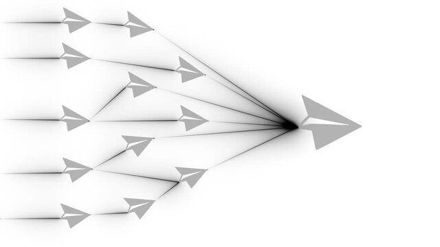 Abstract 3 D Arrow Animation Converging to Central Point Dynamic Motion 3D arrow animation abstract motion dynamic arrow convergence