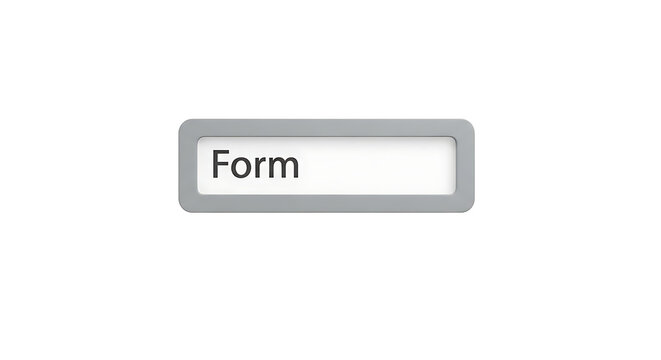 Simple online form on computer screen with gray border and white input field in modern digital workspace