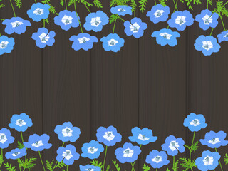 ネモフィラの背景②上下_黒木目