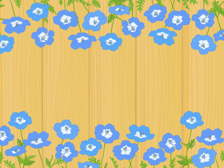 ネモフィラの背景②上下_木目