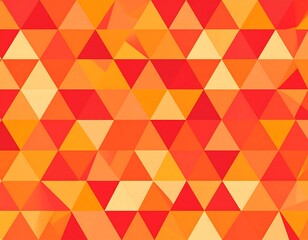 Vibrant orange and red geometric background with triangular polygon shapes