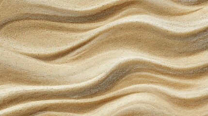 Sand texture background with soft ripples calm mood natural tone close-up, Realistic Photo