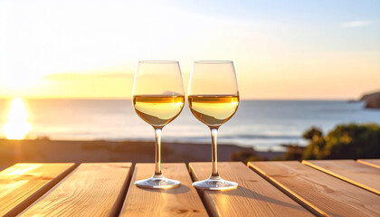 Wine at Sunset