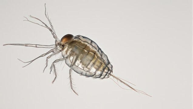 Microscopic Copepod - A Tiny Crustacean in Detail.