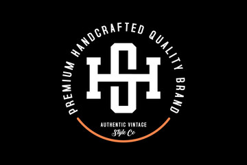 Obraz premium Monogram Logo Design Premium Handcrafted Quality Authentic Vintage Style Co.