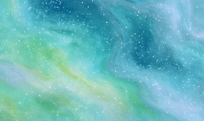 Fototapeta premium A texture of Aurora borealis, stars, milkyway, paintswirls, inkdrops in water, dreamy, beautiful