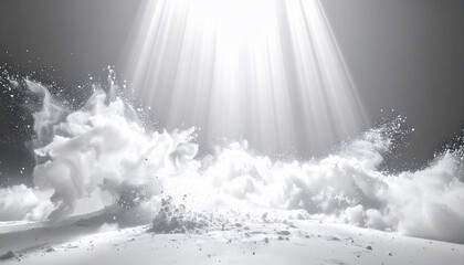 Abstract White Powder Explosion