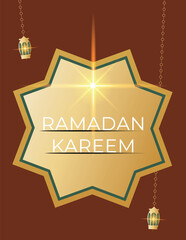 Ramadan Kareem greeting banner. Vector illustration