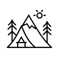 Minimal Ridge Doodle in a Circle Frame Pattern Design