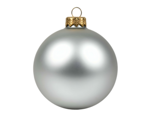 A singular silver, matte sphere with a gold cap on black