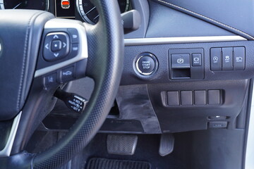SUV,運転席,スイッチ,スタート,ボタン, 車内, 室内