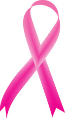 A vibrant pink ribbon a symbol of breast cancer awareness and hope