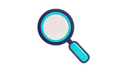 Magnifying Glass Icon on White Background