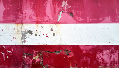 Cracked Red and White Wall Texture