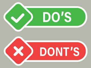 Do's and Don'ts Guidelines  Clear Instruction and Rules Infographic
