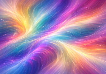 Radiant Abstract Color Streams with Dynamic Light and Fluid Motion