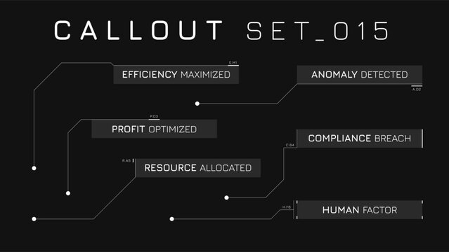 Callout Hud Kit Featuring Graph Lines And Nodes For Map