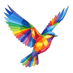 Obraz premium Colorful bird illustration isolated on white background