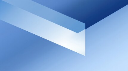 Abstract geometric composition with blue gradient shades and translucent shapes in modern minimalistic design for backgrounds or wallpapers.