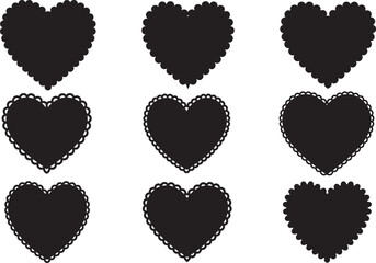 Scalloped Heart SVG, Label