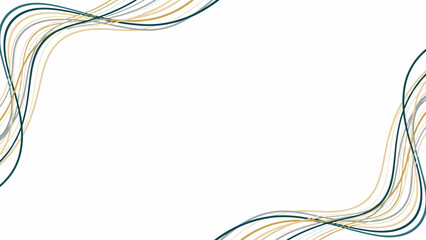 Abstract Wavy Lines on White Background.