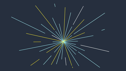 Fototapeta premium Bright Light Exploding with Colorful Rays.
