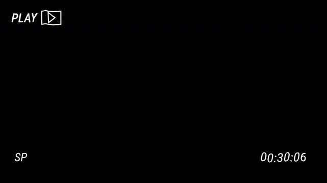 VHS tape "PLAY " with wiggle effect, abstrack background, 4K Video