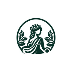 Fototapeta premium Harvest Goddess Logo