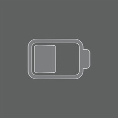 Low Battery Line Icon &ndash; Power, Energy, and Charge Status Symbol