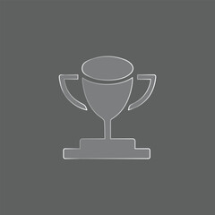 Trophy Award Line Icon &ndash; Achievement, Winner, and Success Symbol