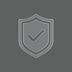 Security Shield Line Icon &ndash; Protection, Safety, and Verified Symbol