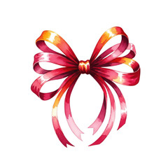 Fototapeta premium Elegant ribbon bow isolated on white background