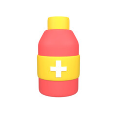 3D Render Medicine Syrup Bottle Medical Healthcare Icon