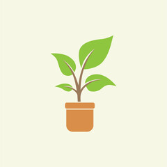 Flower in a pot vector illustration