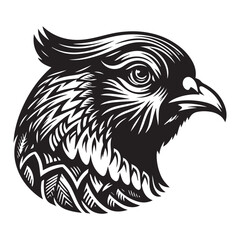 Obraz premium Golden Pheasant Silhouette Art | Black and White Vector File