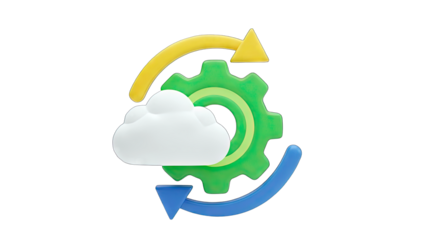 Cloud Computing Gear with Arrows: Data Synchronization
