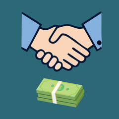 business handshake vector illustration