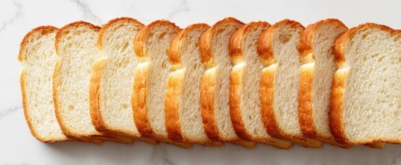 The Bread Loaf Sliced On Marble Surface For Breakfast And Baking
