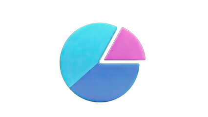 Obraz premium Colorful 3D Pie Chart on White Background