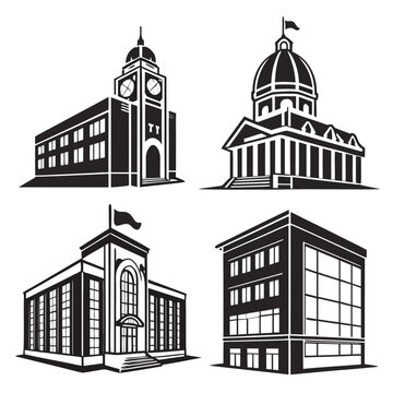 Collection of iconic buildings
