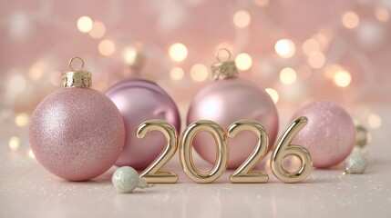 2026 new year card, new year decoration