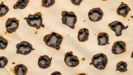 Burnt Chocolate Drops on Parchment Paper - A Culinary Mishap.