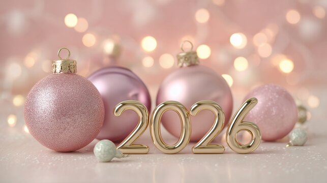 2026 new year card, new year decoration