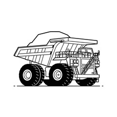 Heavy Duty Mining Dump Truck Illustration. © dimas