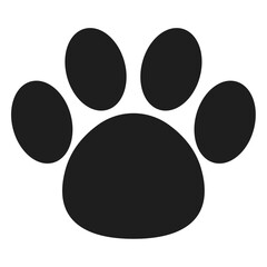 Simple Silhouette Paw Print Pet Animal Footprint Symbol Icon Design