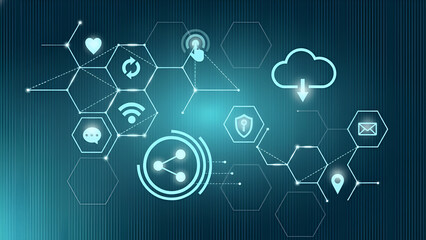 Abstract Network Technology and Data Connectivity Illustration