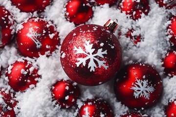 Christmas background ornament snow winter gift and copy space concept by AI Generated